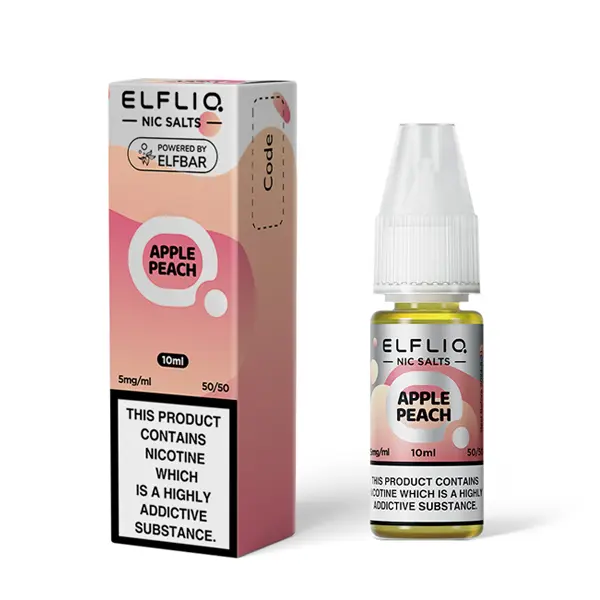  Apple Peach Nic Salt E-Liquid by Elf Bar Elfliq Salts 10ml 